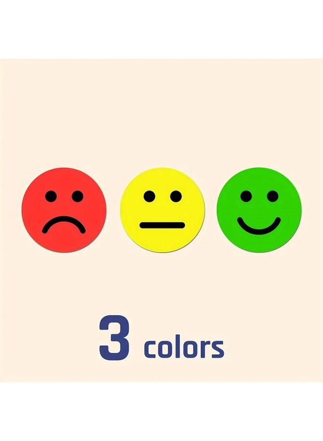 1200 Pieces 1 Inch Happy Sad Neutral Face Stickers 3 Colors A3 Sheets For Teaching Reward - Image 5