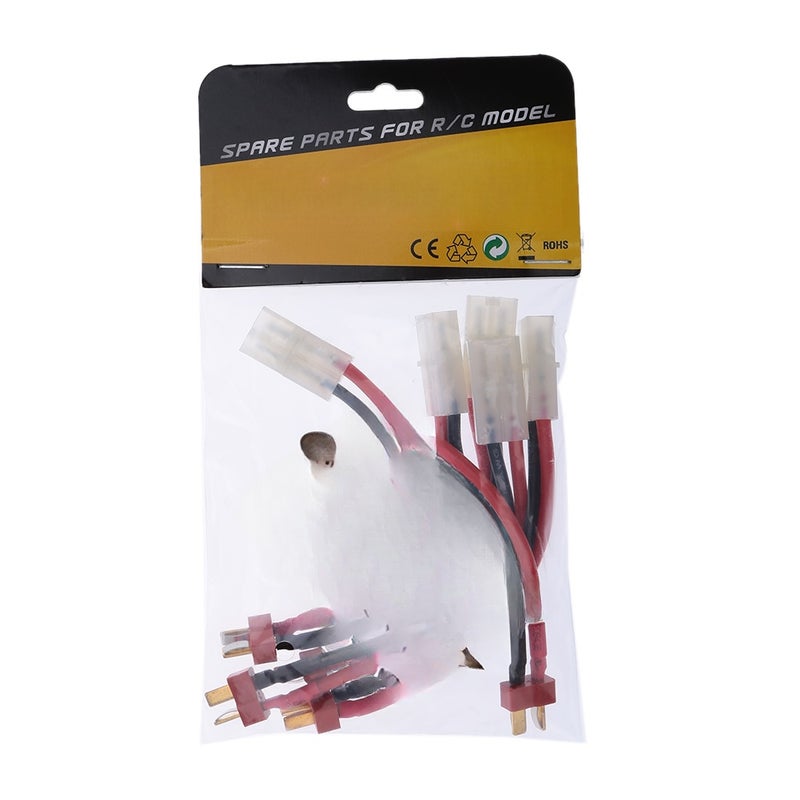 5 قطع محول شحن Deans سلك T ذكير إلى رأس Tamiya أنثى ذكير لشحن بطارية Lipo سيارة RC (خط شحن بطارية Lipo، سلك T ذكير إلى رأس Tamiya أنثى ذكير) - Image 5