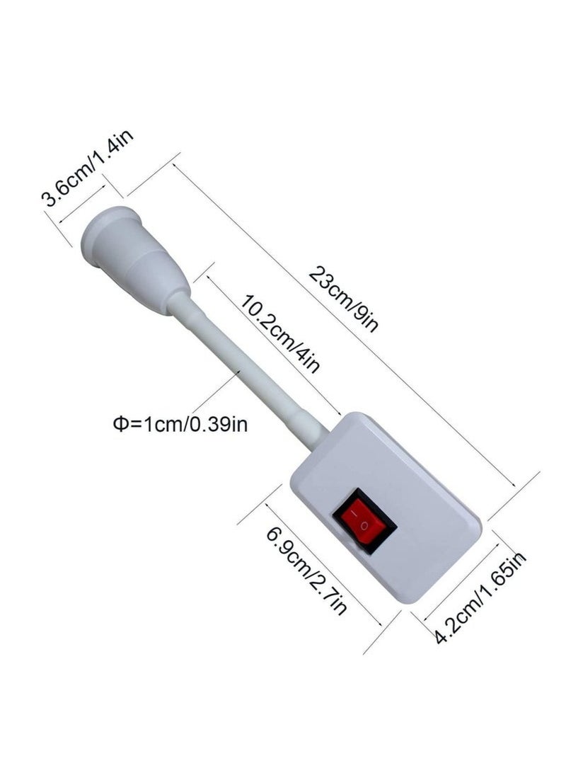 360° Light Socket Adapter, E26/E27 Bulb Holder Extender with ON/OFF Switch for Desk Lamps, AC Bulb Socket Converter  - Image 5
