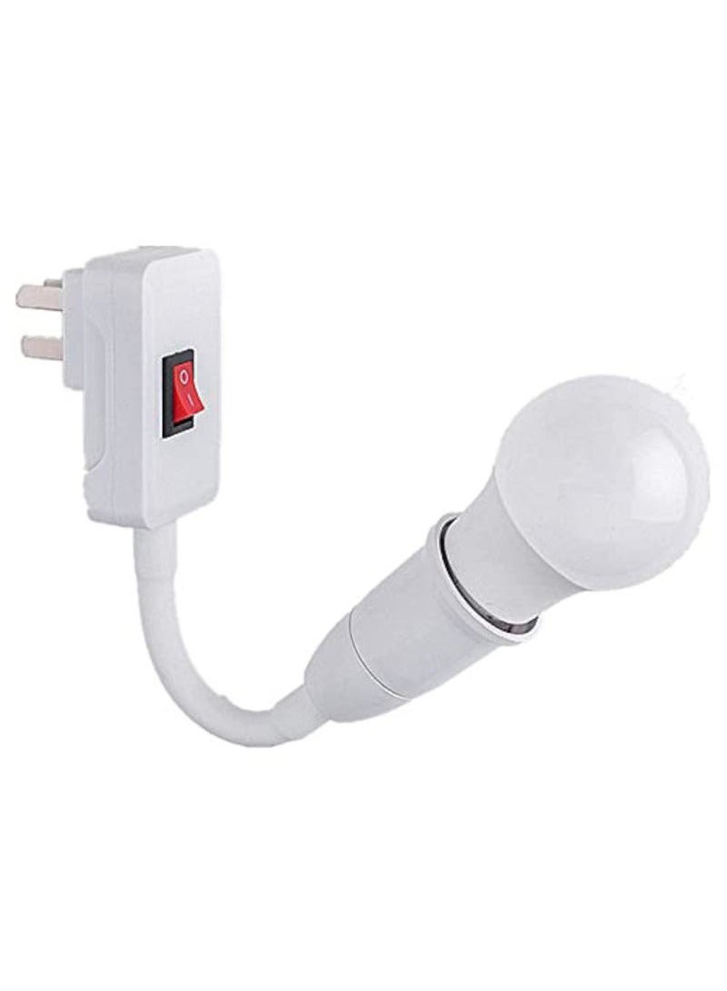 360° Light Socket Adapter, E26/E27 Bulb Holder Extender with ON/OFF Switch for Desk Lamps, AC Bulb Socket Converter  - Image 3