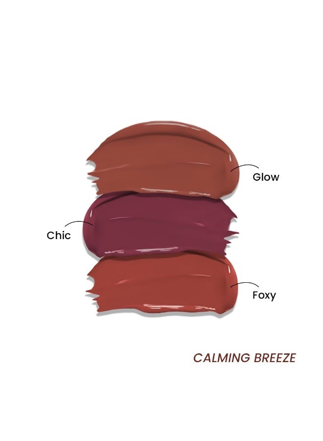 Lamior Lip Drip Gloss Stick | Ultra Glossy Mirror Shine, Non-Sticky, Featherlight | Hydrating, Long-Lasting Colour | with Hyaluronic Acid, Peptides & Kakadu Plum | Vegan & Clean Beauty - Calming Breeze - Combo of 3 - Image 4