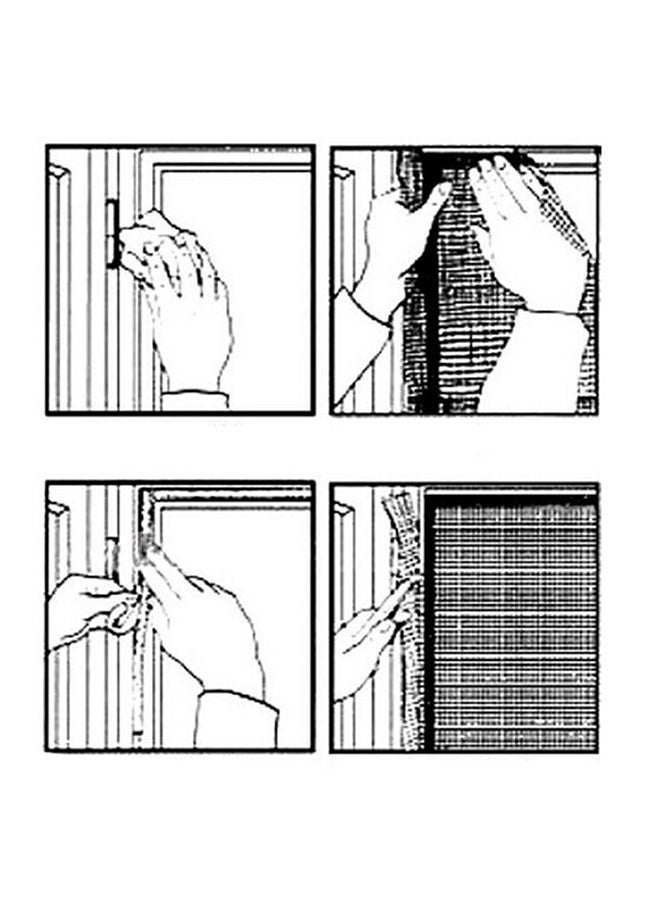 Window Mosquito Net Black/White 1.5x1.3meter - Image 2