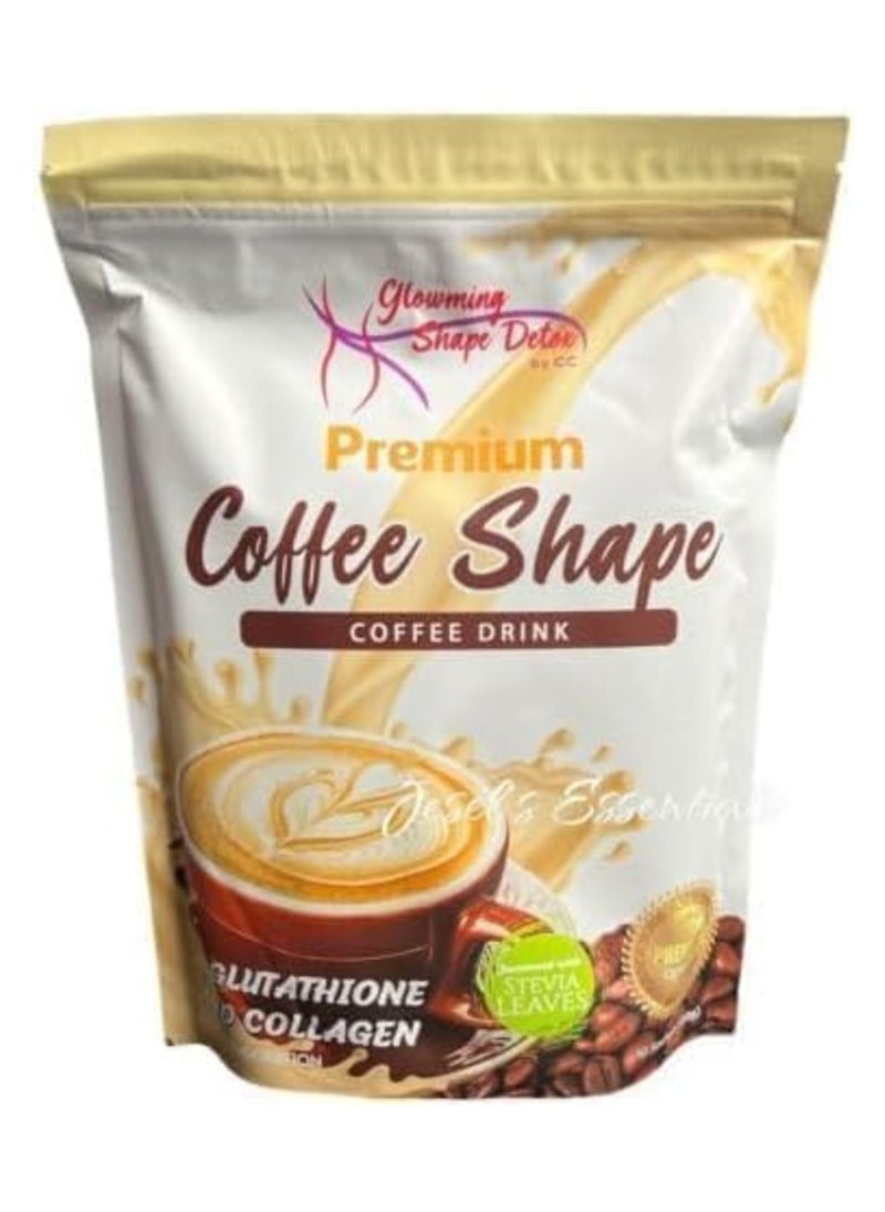 Cris Cosmetics Glowing Shape Coffee Shape Premium Slimming Coffee | Collagen, Glutathione, Stevia | Beauty & Weight Management Coffee | 10 Sachets  - Image 1
