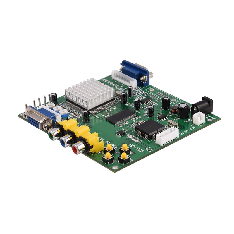 Cga To Vga Converter - 24-Bit A/D Conversion, Auto Signal Scan, Multi-Input Support - Video Signal Converter for Arcade Games, Crt, Lcd, Pdp Monitors & Projectors - Image 2