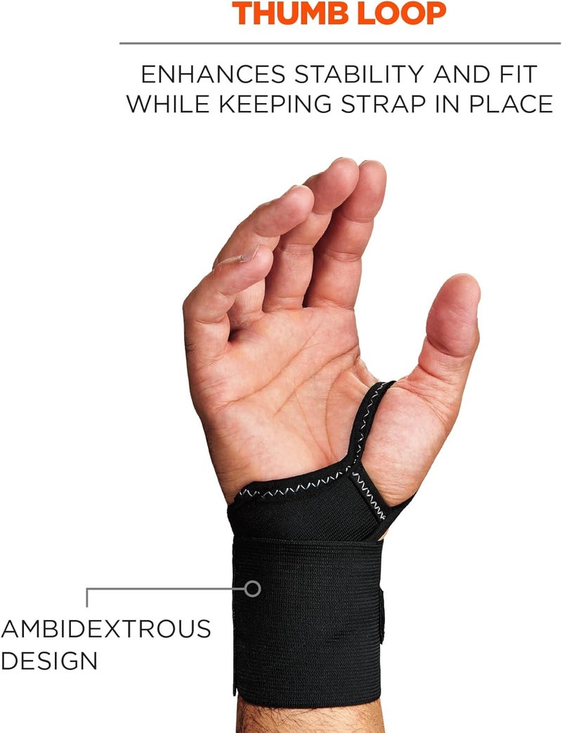Ergodyne ProFlex 420 Wrist Wrap with Thumb Loop Black SmallMedium - Image 4