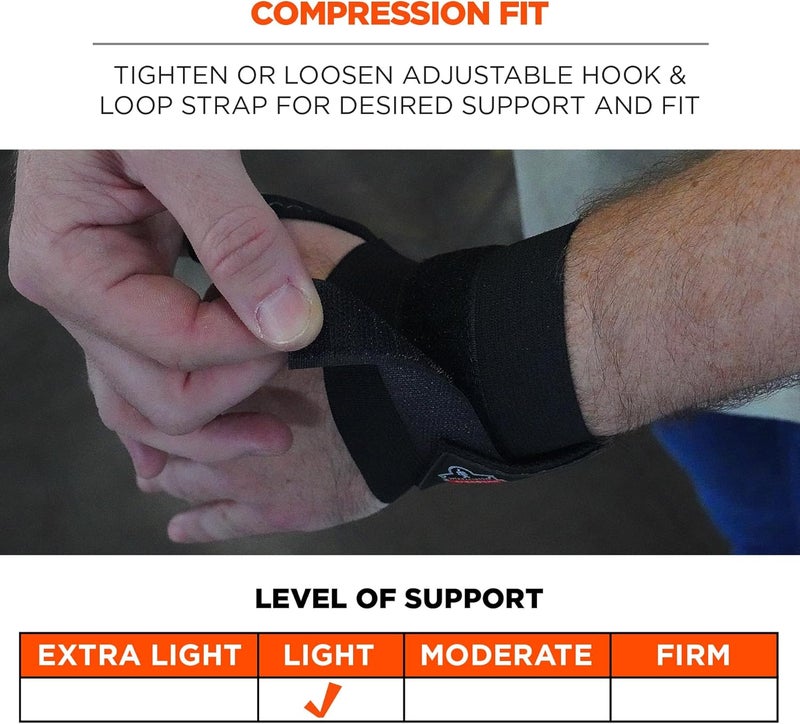 Ergodyne ProFlex 420 Wrist Wrap with Thumb Loop Black SmallMedium - Image 3
