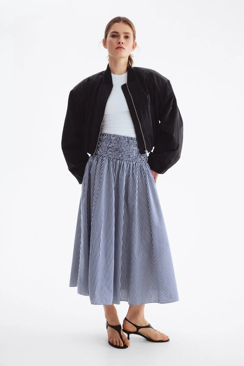 H&M Smocked-waist skirt