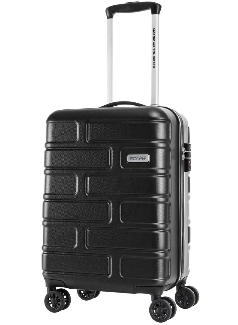 AMERICAN TOURISTER حقيبة سفر بريكلاين، مجموعة 2 قطعة (55 + 69 سم)، 4 عجلات دوارة، قمة صلبة، بولي كربونات، أسود Jet|خفيفة الوزن|مقاومة للخدوش والصدمات|قفل TSA|جيب داخلي بسحاب شبكي - ضمان دولي لمدة 3 سنوات - Image 2