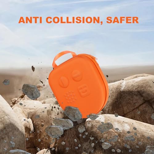 sarlar Hard Travel Case Compatible with Yoto Mini (2024 Edition) & Accessories, Carrying Case with Shoulder Strap Holds kids Audio Music player, Headphones & Up To 120 Audiobook Cards, Orange - Image 5