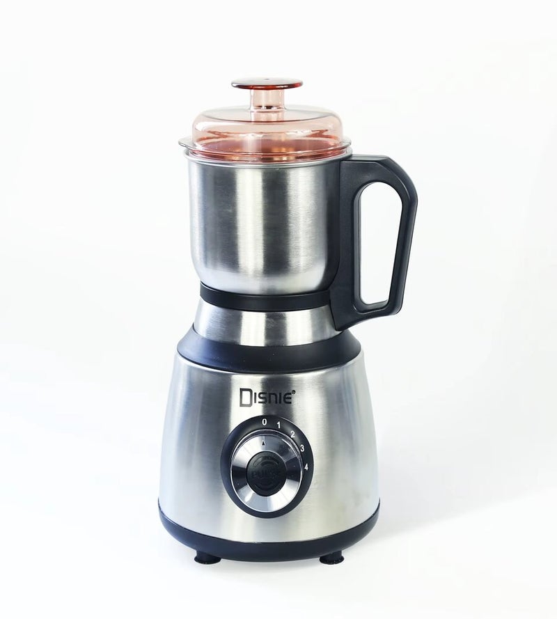 Dessini Regina DS-Y78 3-In-1 Blender 750W With 1.5L Glass Jar And 1L Stainless Steel Grinder Silver - Image 2