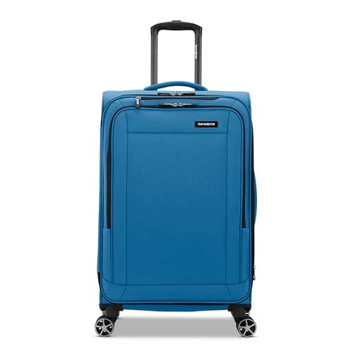Samsonite Saire LTE Softside Expandable Luggage with Spinner Wheels, Carribean Blue, 2-Piece Set (Carry-on/Medium) - Image 3