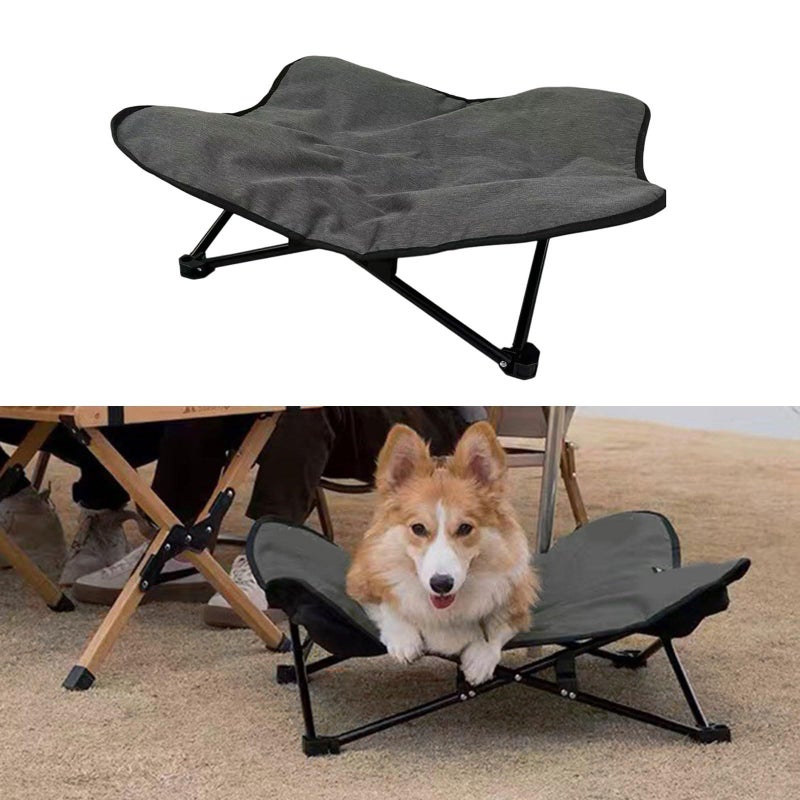 Light Grey Elevated Cat Bed For Outdoor Use Small Dogs Soft Antiscratch Resting Furniture Camping Pet Furniture M - Image 3