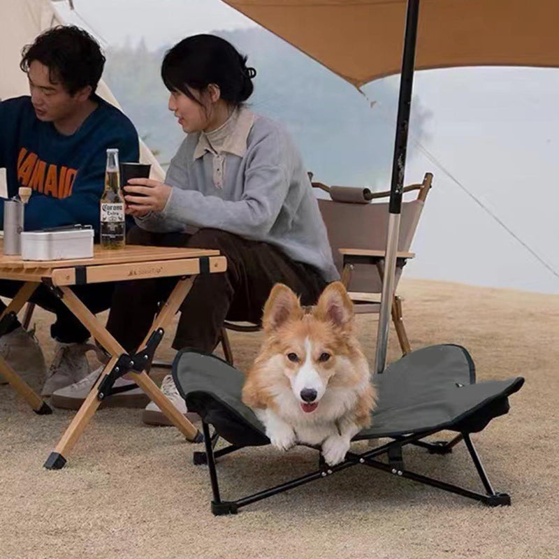 Light Grey Elevated Cat Bed For Outdoor Use Small Dogs Soft Antiscratch Resting Furniture Camping Pet Furniture M - Image 5