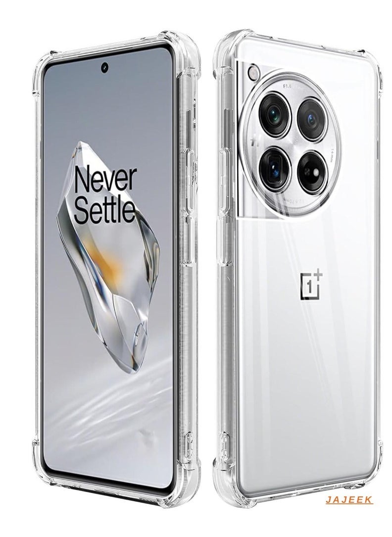 JAJEEK Compatible for OnePlus 12 Case – Thin TPU Clear Cover with Camera Protection, Anti-Scratch Slim Fit Flexible Phone Case for OnePlus 12 5G, Ultra-Lightweight, Shockproof, and Durable - Image 1