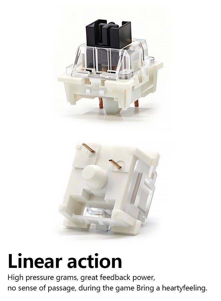 general 110Pcs 3-pin Clicky Linear Tactile Keyboard Switch Outemu Mechanical Keyboard Dust-proof Black Switch  RGB LED SMD Game Console With MX Switch - Image 3