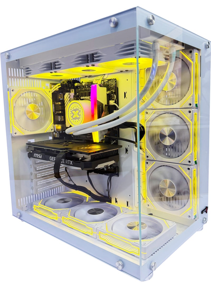 Setup Master Gaming PC RTX 4060, Intel i5-14400F Processor, B760M-K D5 Motherboard, DDR5 16GB RAM, 1TB M.2 SSD, 7 Fans Case White RGB Windows 11 Pro White - Image 4
