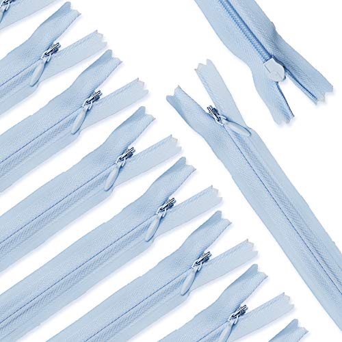 Renashed 45pcs 215 Inch Nylon Invisible Zippers for Tailor Sewer Sewing Craft Crafters Special Light Blue - Image 1