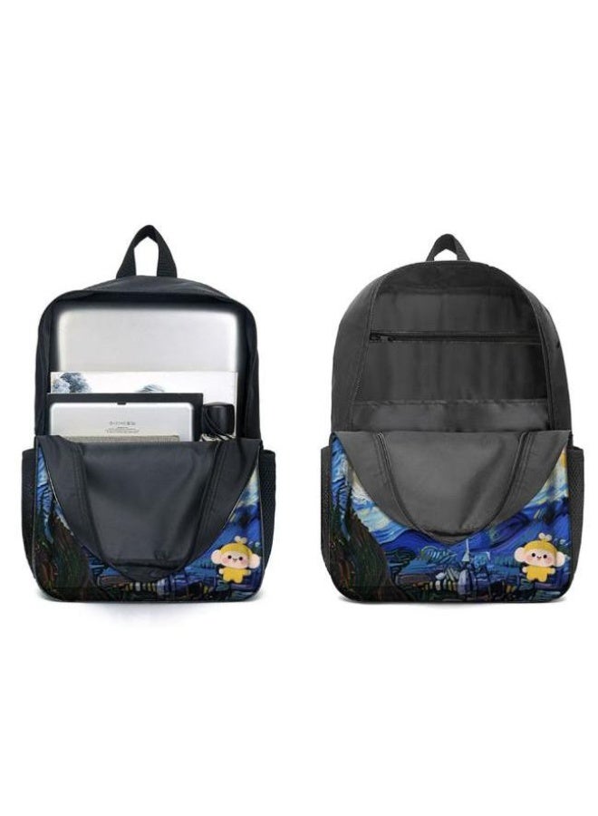 [Super new special offer] Cartoon theme bag three-piece set | double-shoulder + hand-held + storage pen bag | gift self-use good-looking - 1402  - Image 4