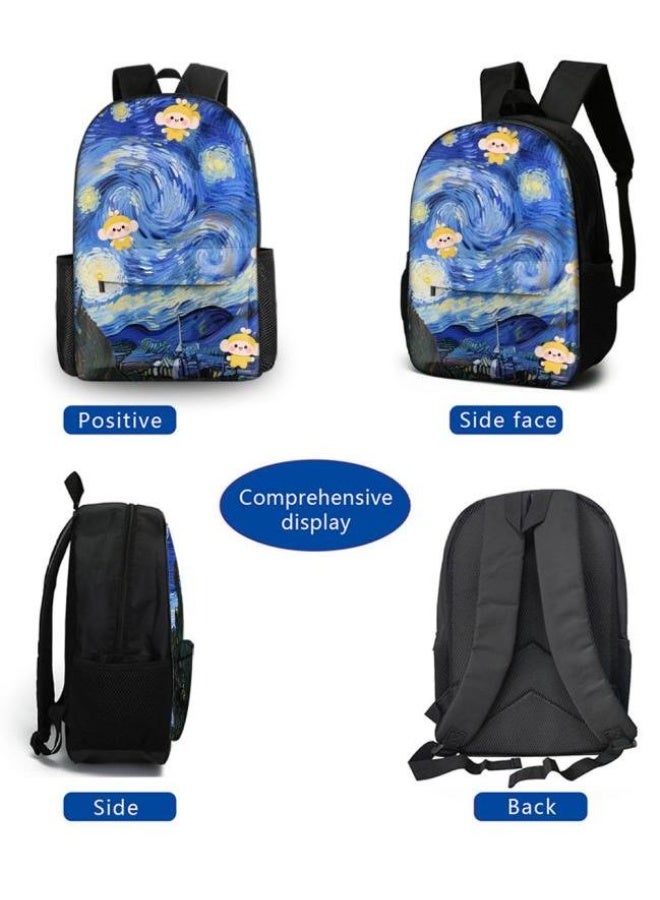 [Super new special offer] Cartoon theme bag three-piece set | double-shoulder + hand-held + storage pen bag | gift self-use good-looking - 1402  - Image 3
