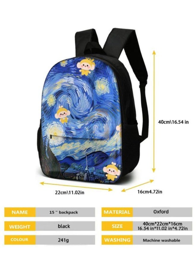[Super new special offer] Cartoon theme bag three-piece set | double-shoulder + hand-held + storage pen bag | gift self-use good-looking - 1402  - Image 5
