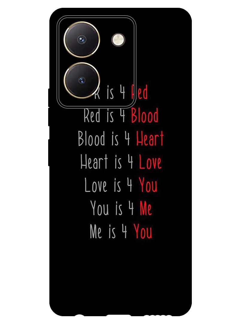 Theodor Protective Case Anti Scratch Shock Proof Bumper Cover For Vivo Y27s Love Quote - Image 1