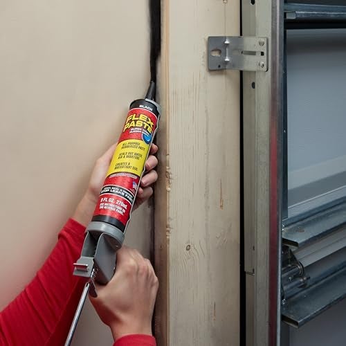 Flex Paste, Waterproof Paintable Putty, Spackle Sealant, Fill Gaps Cracks Holes - Block Out Water and Air - UV Resistant - Walls, Drywall, EPDM, Concrete, Roof, RV Repairs, Black, Cartridge - Image 5