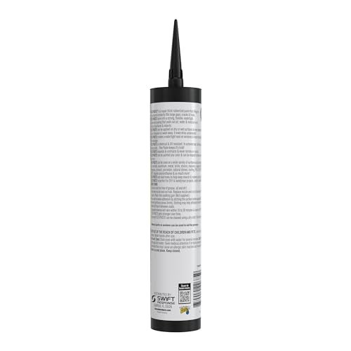 Flex Paste, Waterproof Paintable Putty, Spackle Sealant, Fill Gaps Cracks Holes - Block Out Water and Air - UV Resistant - Walls, Drywall, EPDM, Concrete, Roof, RV Repairs, Black, Cartridge - Image 2