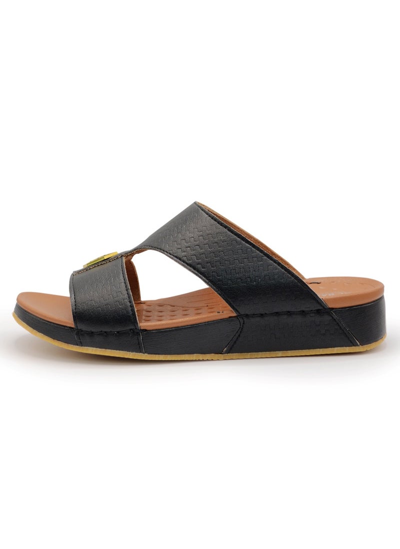AL BAAZ Al Baaz Black Arabic Sandals for Men - Traditional Leather Men Sandals  - Image 2
