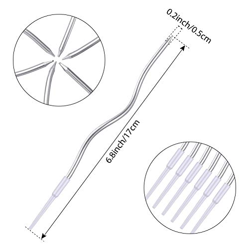BBTO 48 Pieces Twisty Birthday Spiral Cake Candles with Holders Long Thin Curly Coil Metallic Cake Cupcake Candles for Birthday Wedding Party Decoration(Metallic Silver) - Image 4