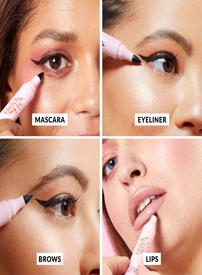 THE QUICK FLICK Reusable Waterproof Makeup Remover Pen - Quick Fix Makeup Eraser Pen for Smudged Eyeliner, Mascara, Brows - Instant Lipstick Remover - Travel Friendly, On-the-Go Touch-Ups, Easy to Use - Image 2