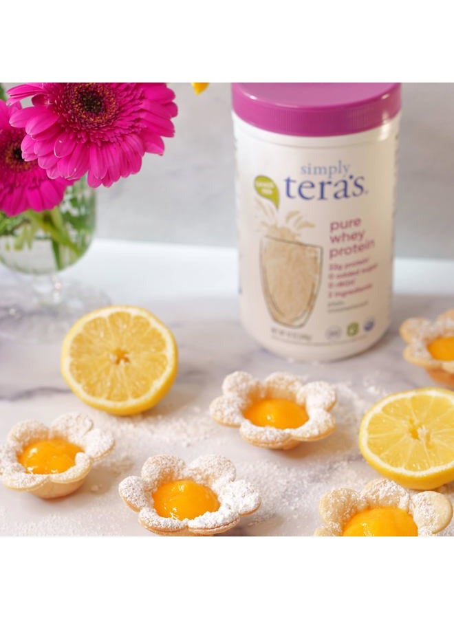 Simply Tera's مسحوق بروتين مصل اللبن النقي - مسحوق بروتين مصل اللبن من الأبقار التي تتغذى على العشب، نظيف وطبيعي، بدون نكهة، غير معدّل وراثيًا، كوشير، بدون سكر - 12 أونصة. - Image 5