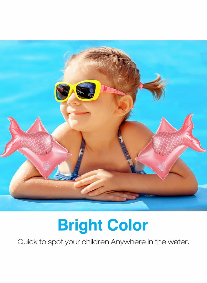 Excefore Inflatable Swim Floater Sleeves, Cartoon Swimiming Armbands Floaties Water Wings Floatation Sleeves for Toddler Boys Girls, Pool Water Sports Learning Swim Training Aids - Image 2