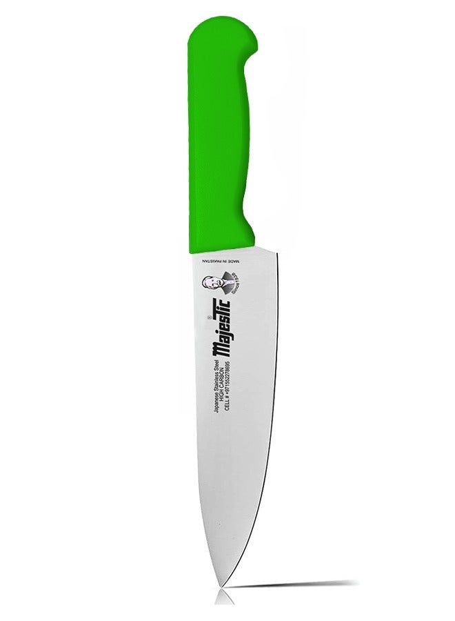 Majestic Majestic 3-Piece Chef Knife Set – 6-Inch, 8-Inch & 10-Inch High Carbon Stainless Steel Knives, Razor-Sharp Edge, Ergonomic Non-Slip Handle, Safe Bolster & Heel, Precision Cutting for Slicing, Chopping & Dicing – Dishwasher Safe, Green - Image 2