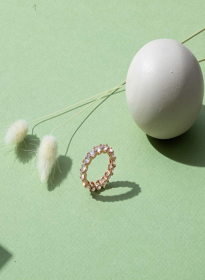 بافوا خاتم الحب من بافوي مطلي بالذهب الأصفر عيار 14 قيراطًا مرصع بالزركونيا المكعبة - خواتم قابلة للتكديس 4 مم للنساء مقاس 7 - Image 3