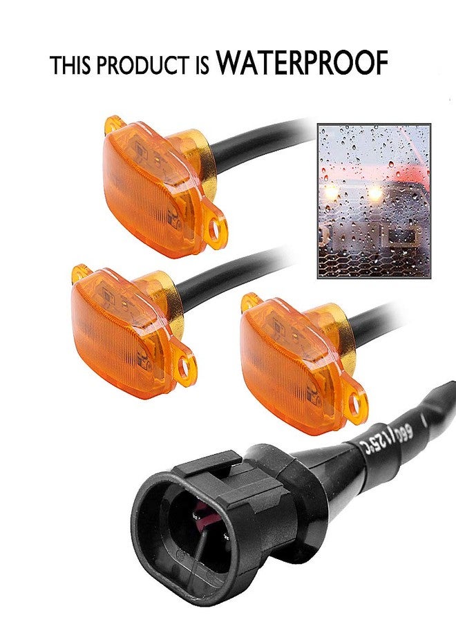 BASIKER Auto Front Grille Lights for 2004-2019 Ford F150 F250 F350 External LED Decoration | 3 Pack Amber Lens - Image 4
