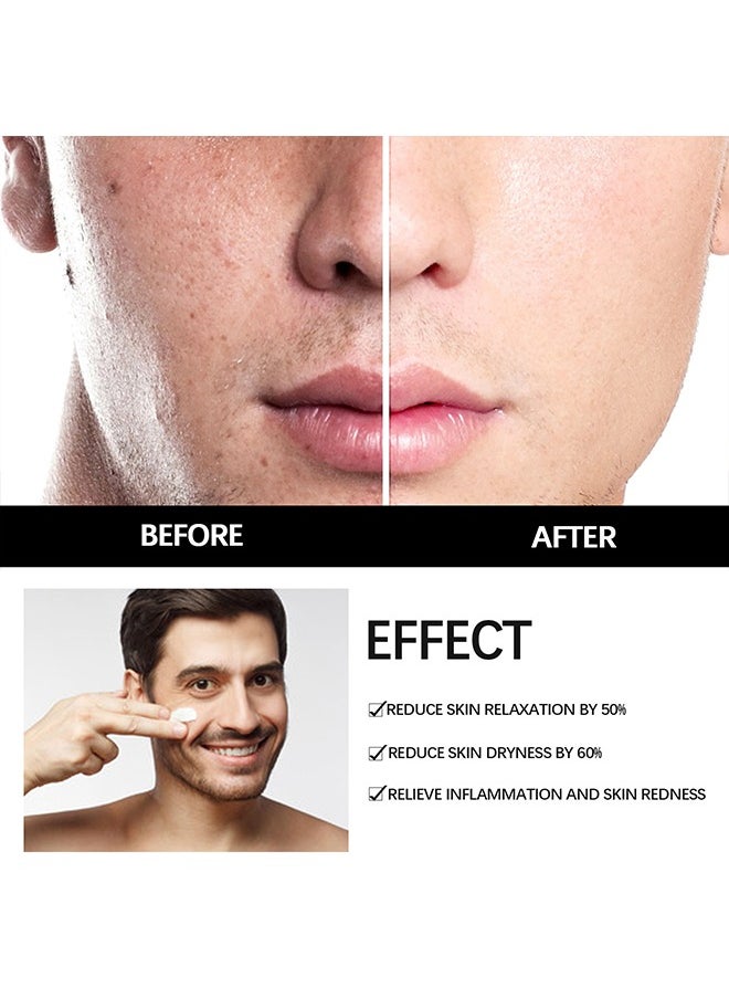 EELHOE Moisturizing Balm，Men's Moisturizing Face Cream 50ml,Refreshing and Moisturizing,Shrinking Pores,Reducing Skin Relaxation,Suitable for All Skin Types  - Image 5
