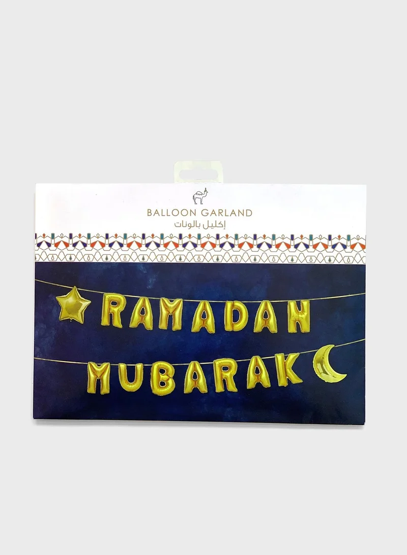بارتي كاميل بالونات احرف Ramadan Mubarak للزينة