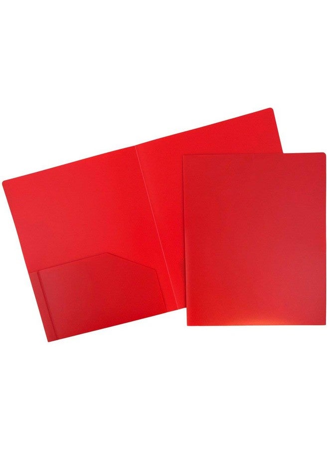 جام بايبر مجلدات مدرسية متينة للغاية من البلاستيك المتين من JAM PAPER، مكونة من جيبين - ألوان أساسية متنوعة - عبوة من 6 قطع - Image 3