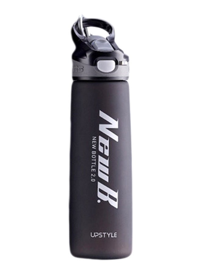 Loquat Outdoor Portable Water Bottle With Straw Black/White - Image 1