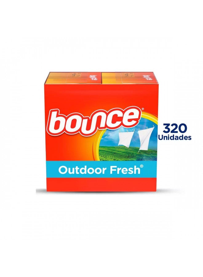 Bounce Fabric Softener Dryer Sheet Outdoor Fresh, 160 Sheets (Pack of 2) - Image 3