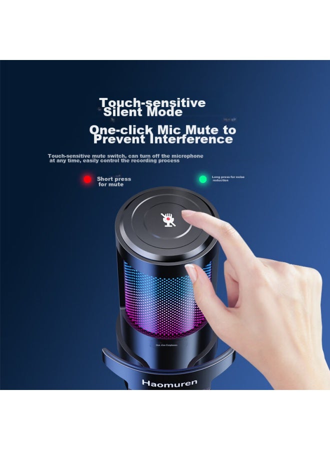 The Good Shepherd Good Shepherd Computer Microphone For Gaming, E-sports, Noise Reduction, Condenser Karaoke Recording, Professional Sound Card Host Equipment, Microphone, Desktop Suspended Arm, Desktop, Mobile Phone, Laptop, Usb Wired - Image 3