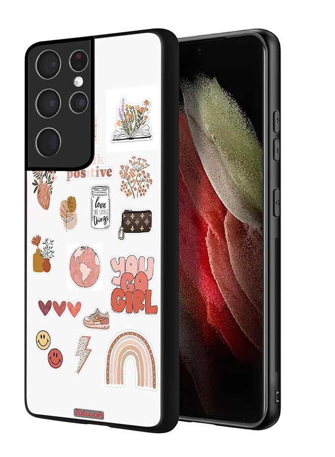 Tolwak Samsung Galaxy S21 Ultra 5G Protective Case Cover You Go Girl - Image 1