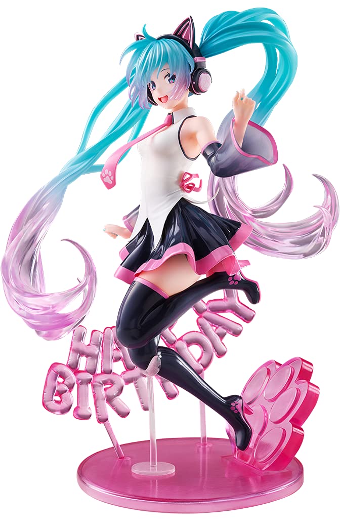 Taito Hatsune Miku Birthday2021 AMP ~Happy Cat ver~ Prize Figure, Multiple Colors (T83673) - Image 1