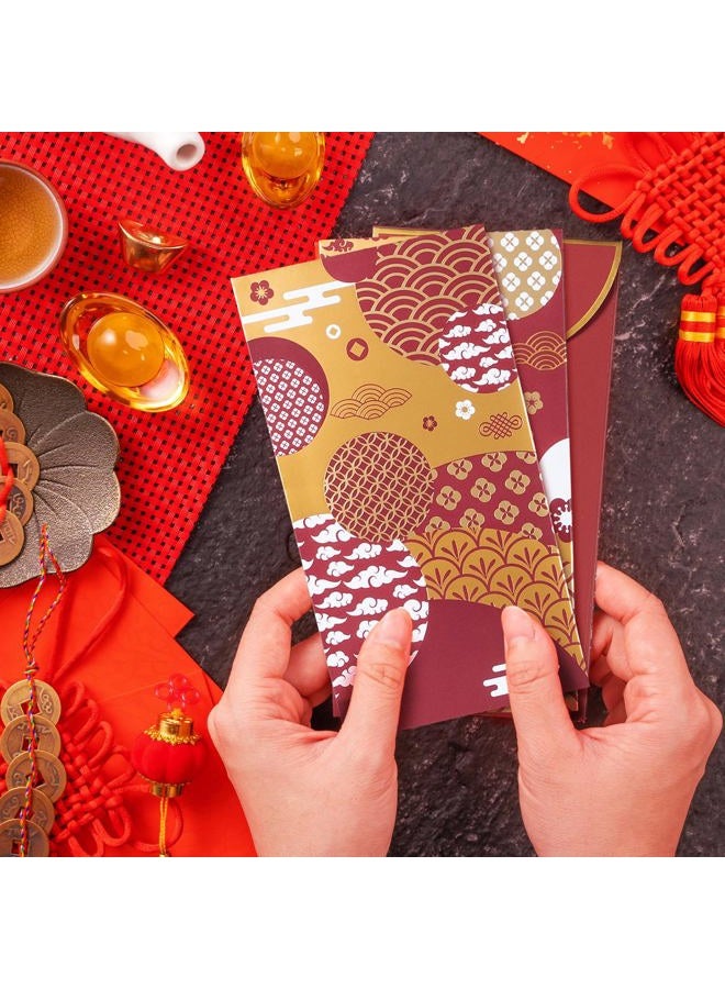 Prims & Flourish Chinese New Year Red Envelopes, 24-Count 2026 Lunar New Year Red Packets, Hong Bao with Gold Foil Design, Gift Money Envelopes, Motifs of Fortune, 2 Designs - Image 2