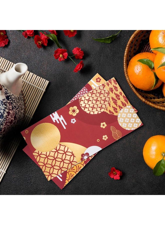 Prims & Flourish Chinese New Year Red Envelopes, 24-Count 2026 Lunar New Year Red Packets, Hong Bao with Gold Foil Design, Gift Money Envelopes, Motifs of Fortune, 2 Designs - Image 5