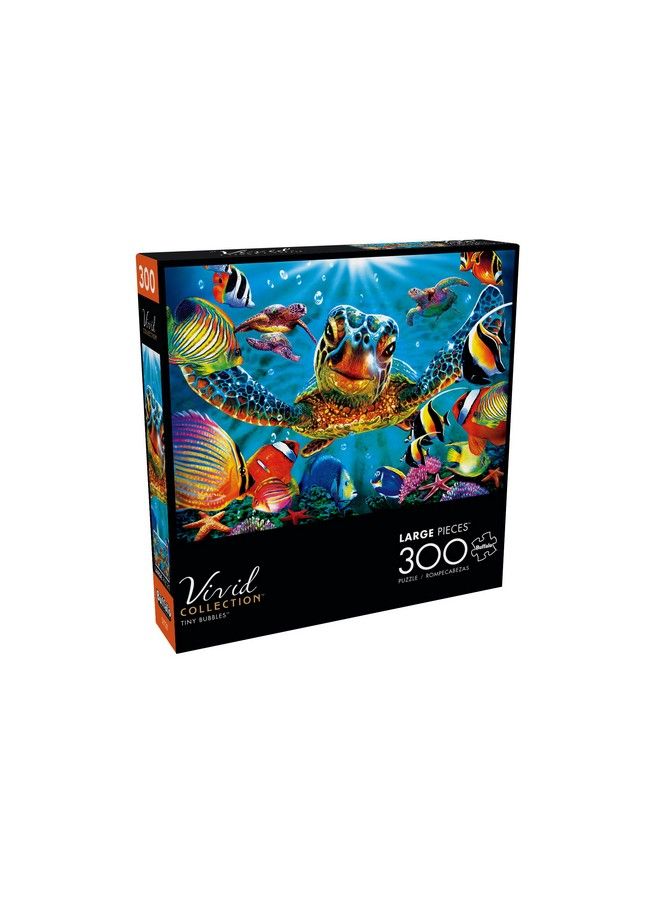 Buffalo Games Vivid Collection Tiny Bubbles 300 Large Piece Jigsaw Puzzle Blue - Image 5