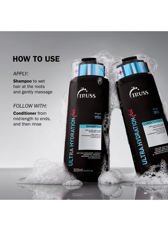 تروس شامبو TRUSS Ultra Hydration PLUS - للشعر المصبوغ والمعالج كيميائيًا - يعيد المرونة وينعش ويضيف كثافة ولمعانًا لجميع أنواع الشعر وملمسه  - Image 4