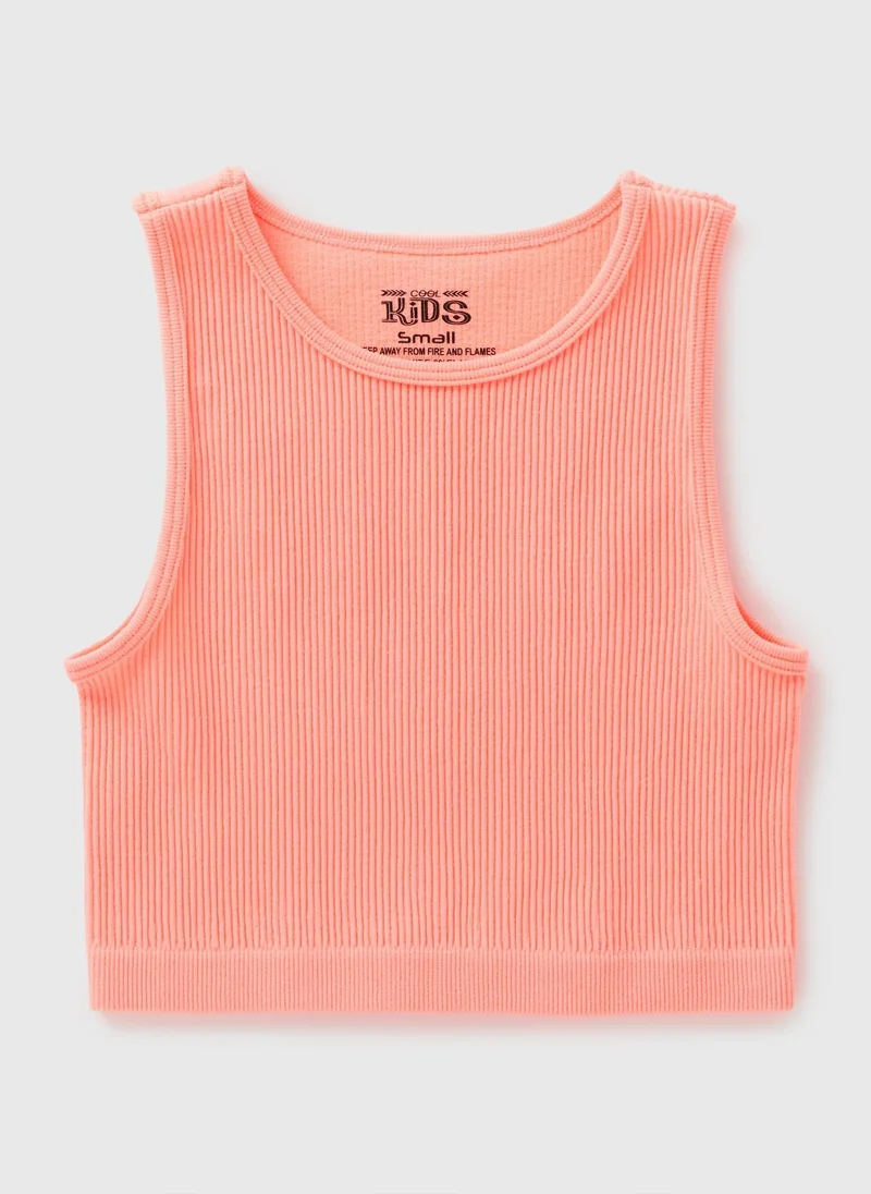 Matalan Girls Coral Seamless Vest