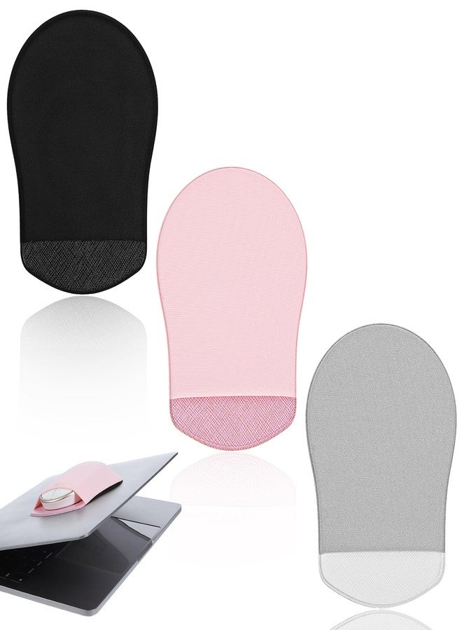 LLOUSSAK 3Colors Wireless Mouse Holder for Laptop, Stick On Mouse Pouch, Universal Mouse Pocket, Reusable Self-Adhesive, Hard Drive Sleeve, USB Cable Storage - Image 1