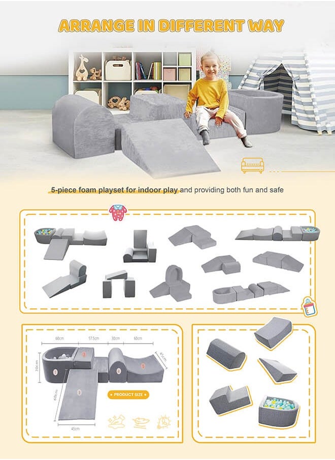 Aurlar - Soft Play Couch for Toddlers – Montessori Foam Climbing Activity Center, Indoor Playground Sofa for Kids, Educational and Safe - Image 1